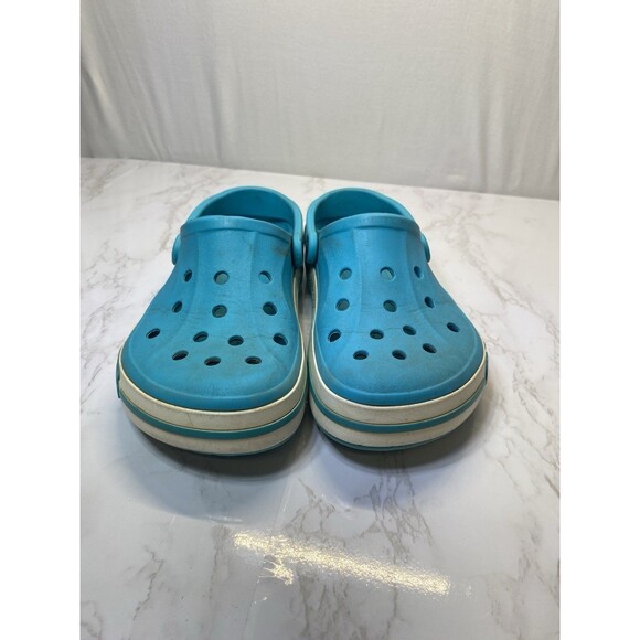 Crocs Men's Women's Bayaband Clog Slip On Size M5 W7 Digital Aqua White - Picture 4 of 7